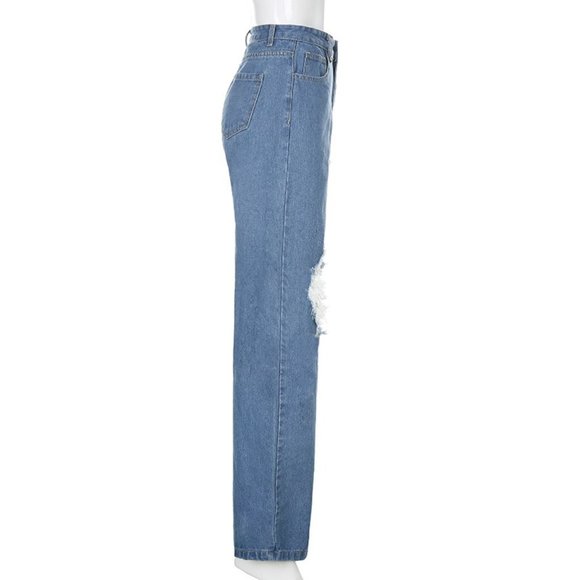 Distressed Jeans Stretch Skinny Jeans - Picture 3 of 12